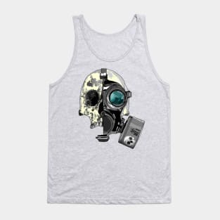 Skull with gas mask Tank Top